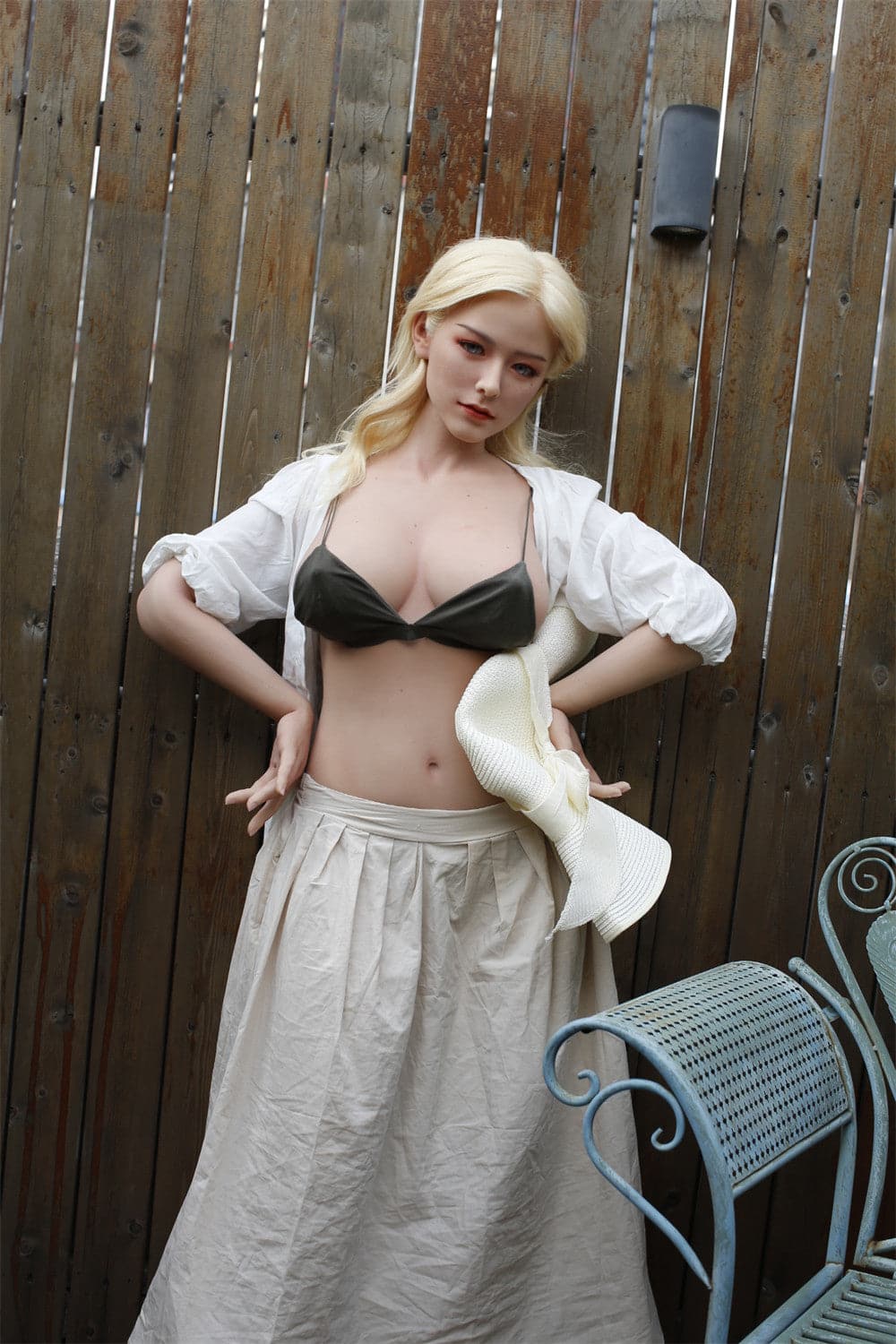 156cm/5ft1 E-cup Blond Hair Silicone Head Sex Doll – Divina - Image 16