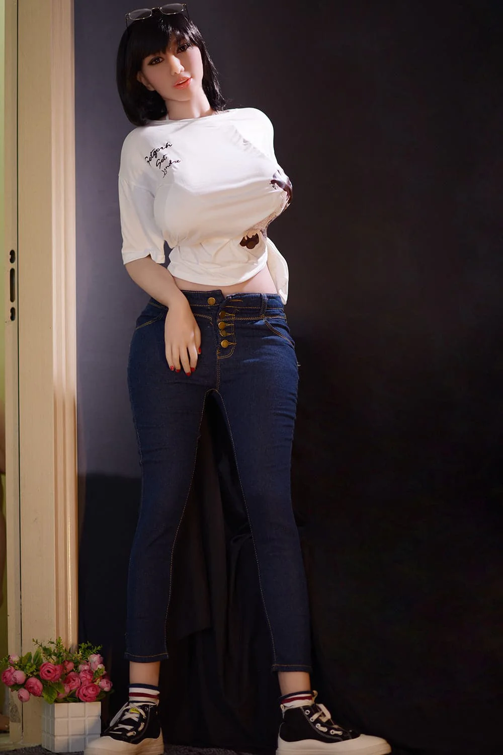 163cm/5ft4 I-Cup Huge Tits & Big Butt Black Short Hair Sex Doll with #101 Head - Image 7