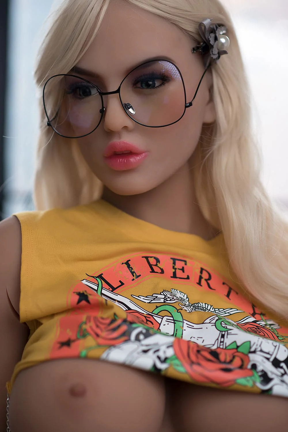 165cm/5ft5 F-Cup Blonde Big Breasts American Life-size TPE Sex Doll - Image 17