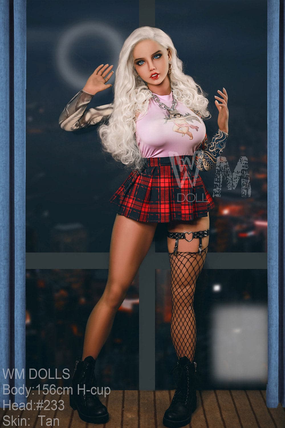 156cm/5ft1 H-Cup Blonde Pretty Tpe Sex Doll with #233 Head - Image 11