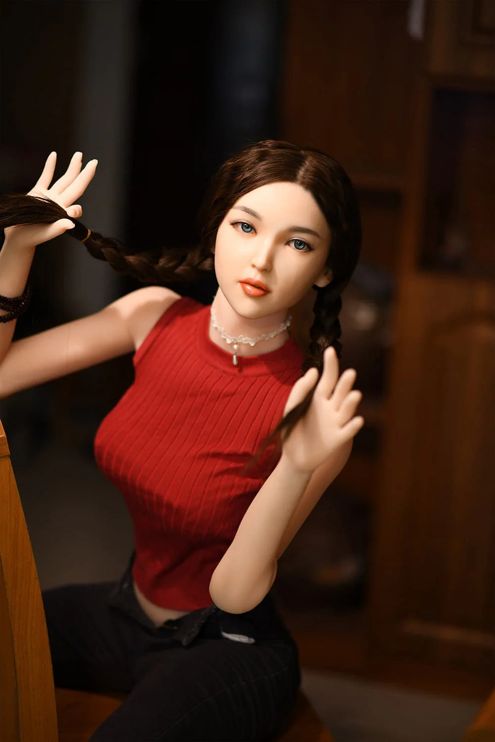 170cm/5ft7 C-Cup Skinny Asian Silicone Head Sex Doll - Image 6