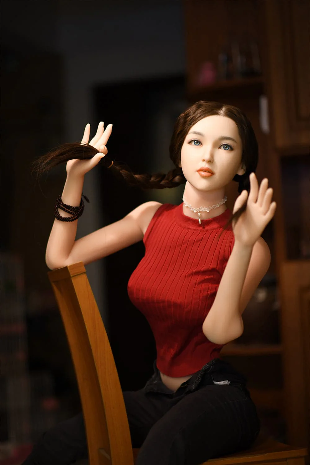 170cm/5ft7 C-Cup Skinny Asian Silicone Head Sex Doll - Image 7