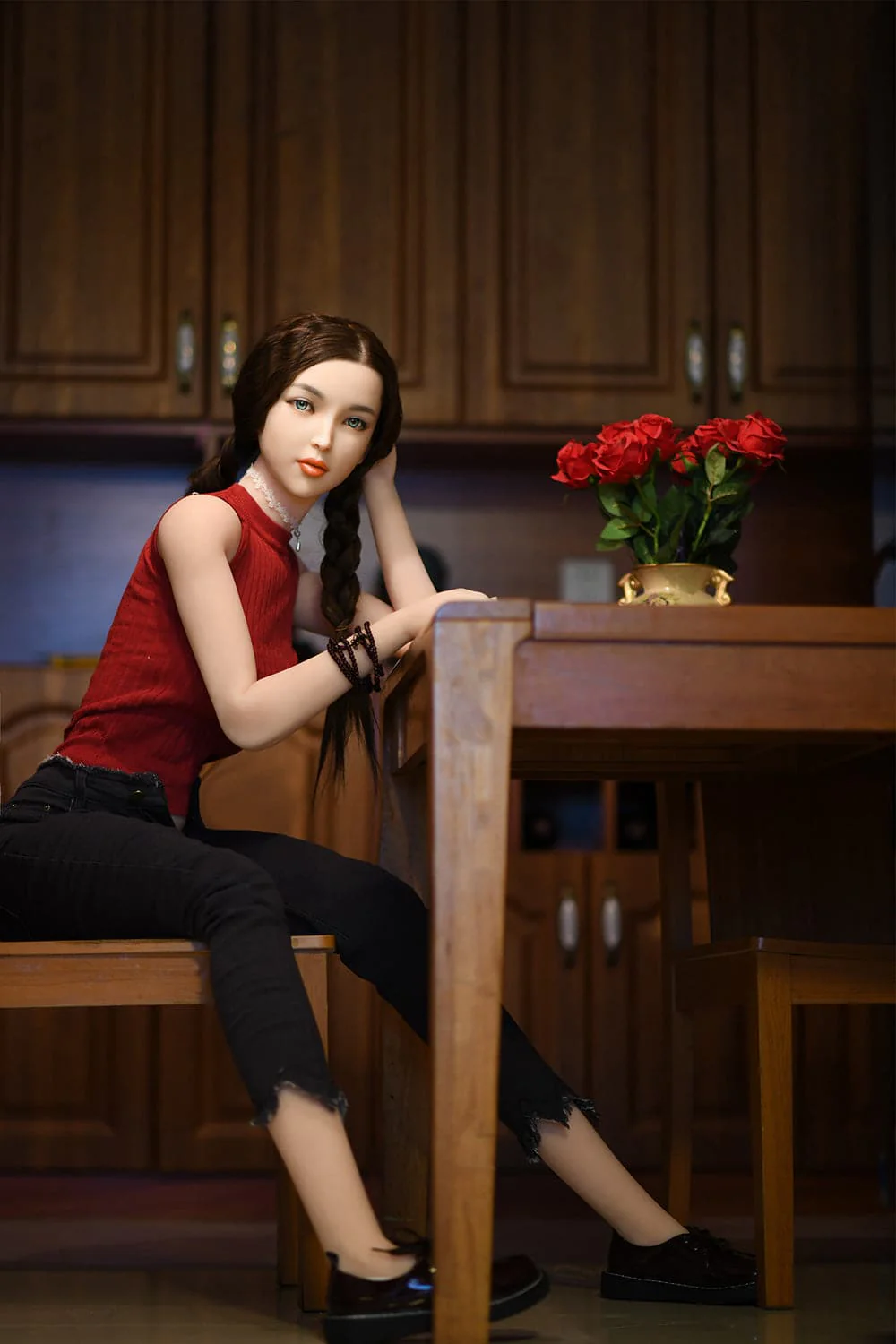 170cm/5ft7 C-Cup Skinny Asian Silicone Head Sex Doll - Image 9