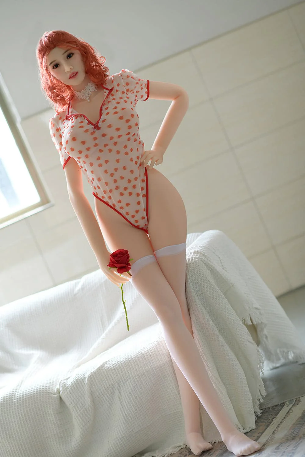 165cm/5ft5 F-Cup Korean Redhead Korean Pink Hair TPE Sex Doll - Image 20