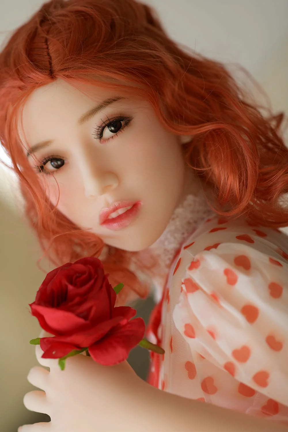 165cm/5ft5 F-Cup Korean Redhead Korean Pink Hair TPE Sex Doll - Image 3