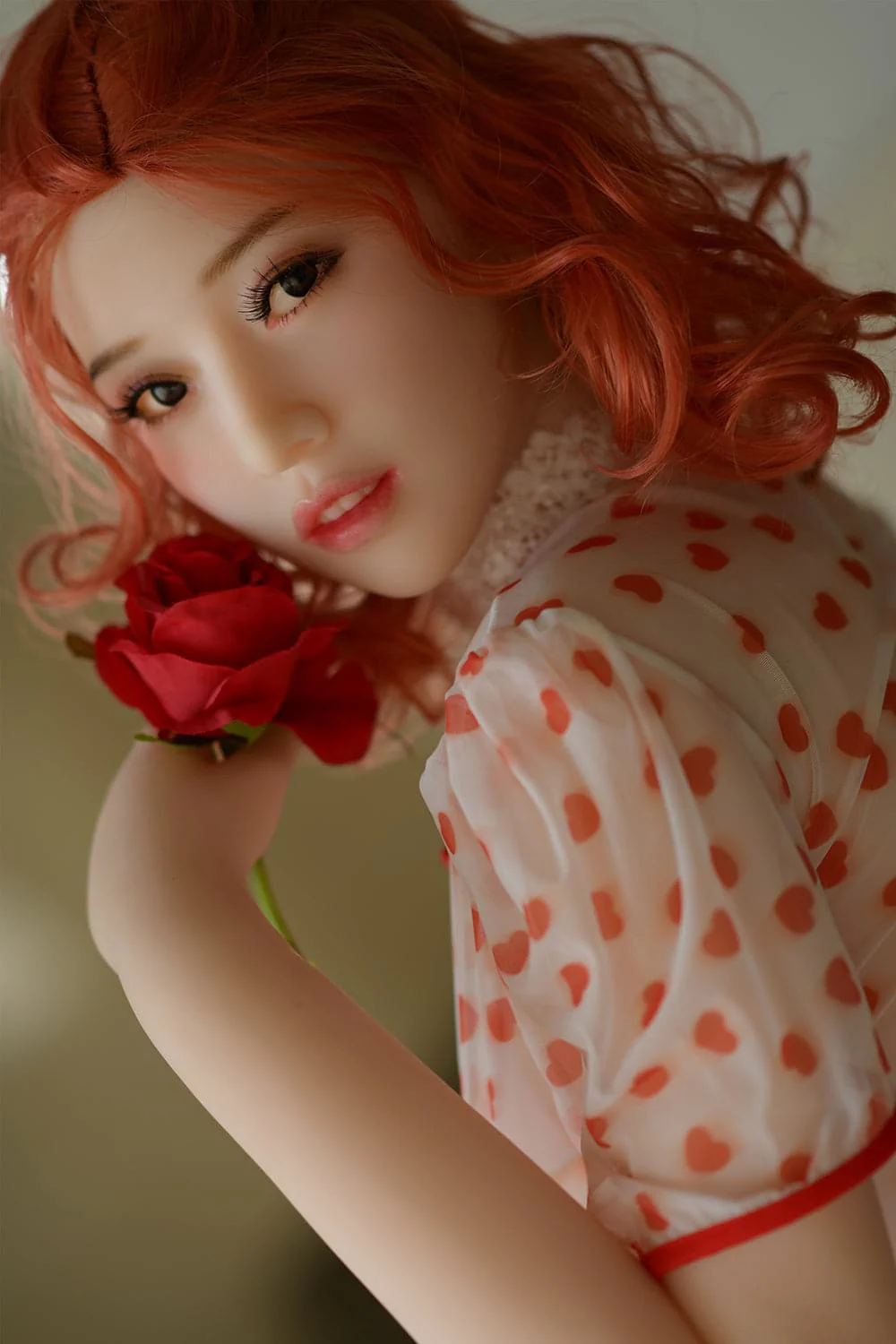 165cm/5ft5 F-Cup Korean Redhead Korean Pink Hair TPE Sex Doll - Image 4